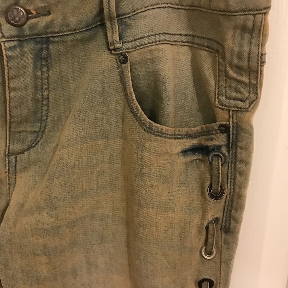 Free People Lace-Up Jeans